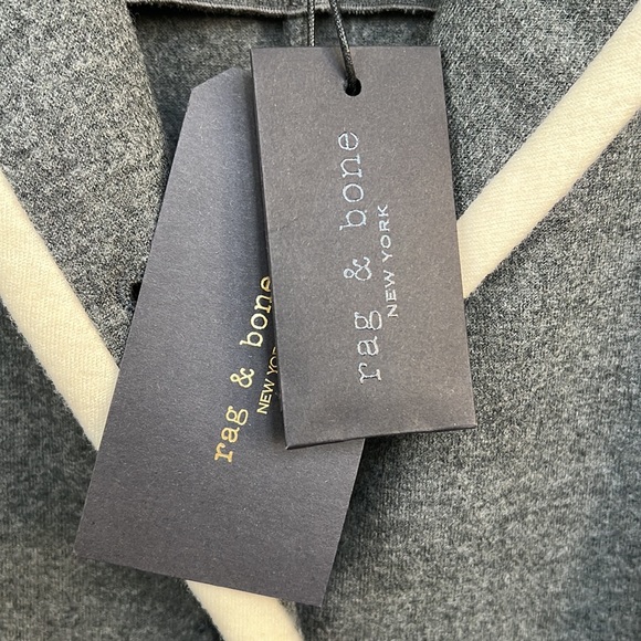 NWT Rag and Bone blazer, size 8. Charcoal with off-white trim. - Picture 3 of 4